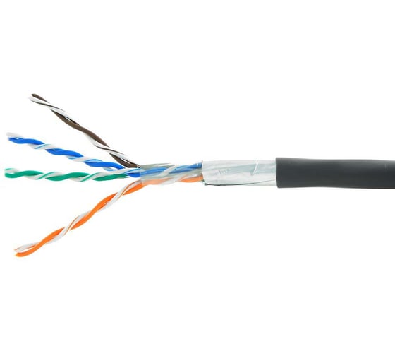 Изображение товара Кабель Cablexpert (RU) FTP outdoor 4x2x0.51, медный, кат.5e, однож., 100м, box, черный, FPC-5051E-4-CU-OUT/100