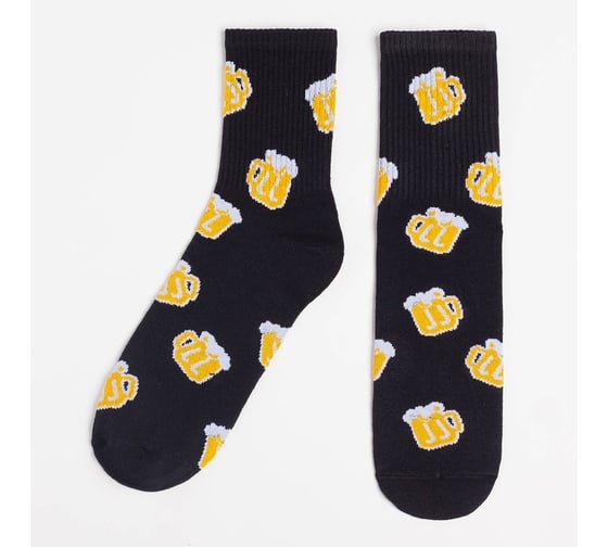 Изображение товара Носки мужские KAFTAN "Пиво" р. 41-44 (27-29 см), чёрный 4682634