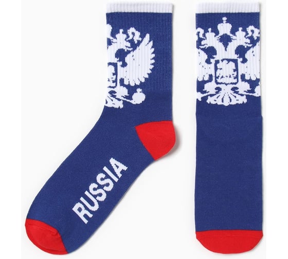 Изображение товара Носки мужские KAFTAN "Russia" р. 41-44 (27-29 см), синий 4682630