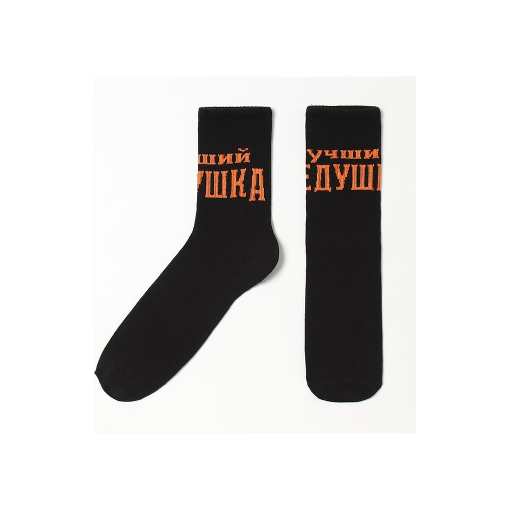Изображение товара Мужские носки KAFTAN Лучший дедушка 41-44 черные с принтом букв