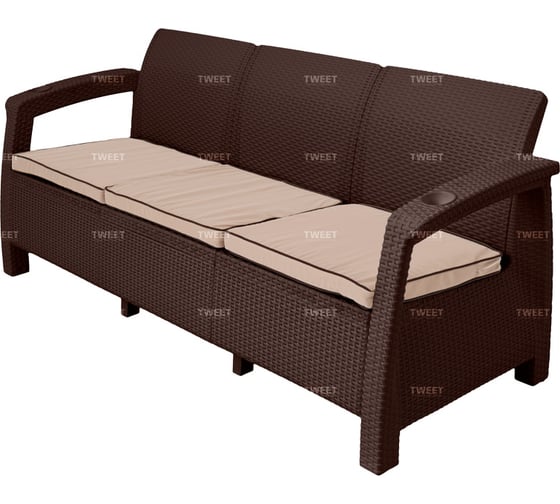 Изображение товара Трехместный диван TWEET Мебель, коричневый M7639