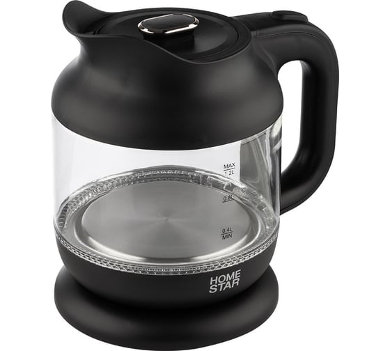 Изображение товара Чайник Homestar HS-1056 1.2 л стекло пластик черный 107840