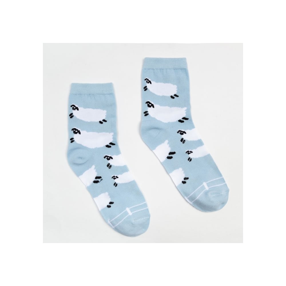 Изображение товара Женские носки MINAKU Sleep бело-голубые размер 36-37 классические