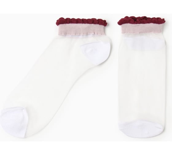 Изображение товара Женские носки MINAKU стеклянные "Пастель" цв.белый, р-р 36-37 (23 см) 7455128