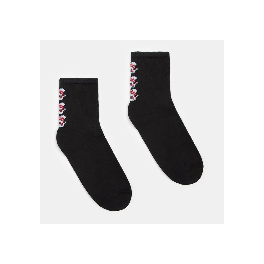 Изображение товара Мужские носки MINAKU Снеговики черного цвета р-р 40-41