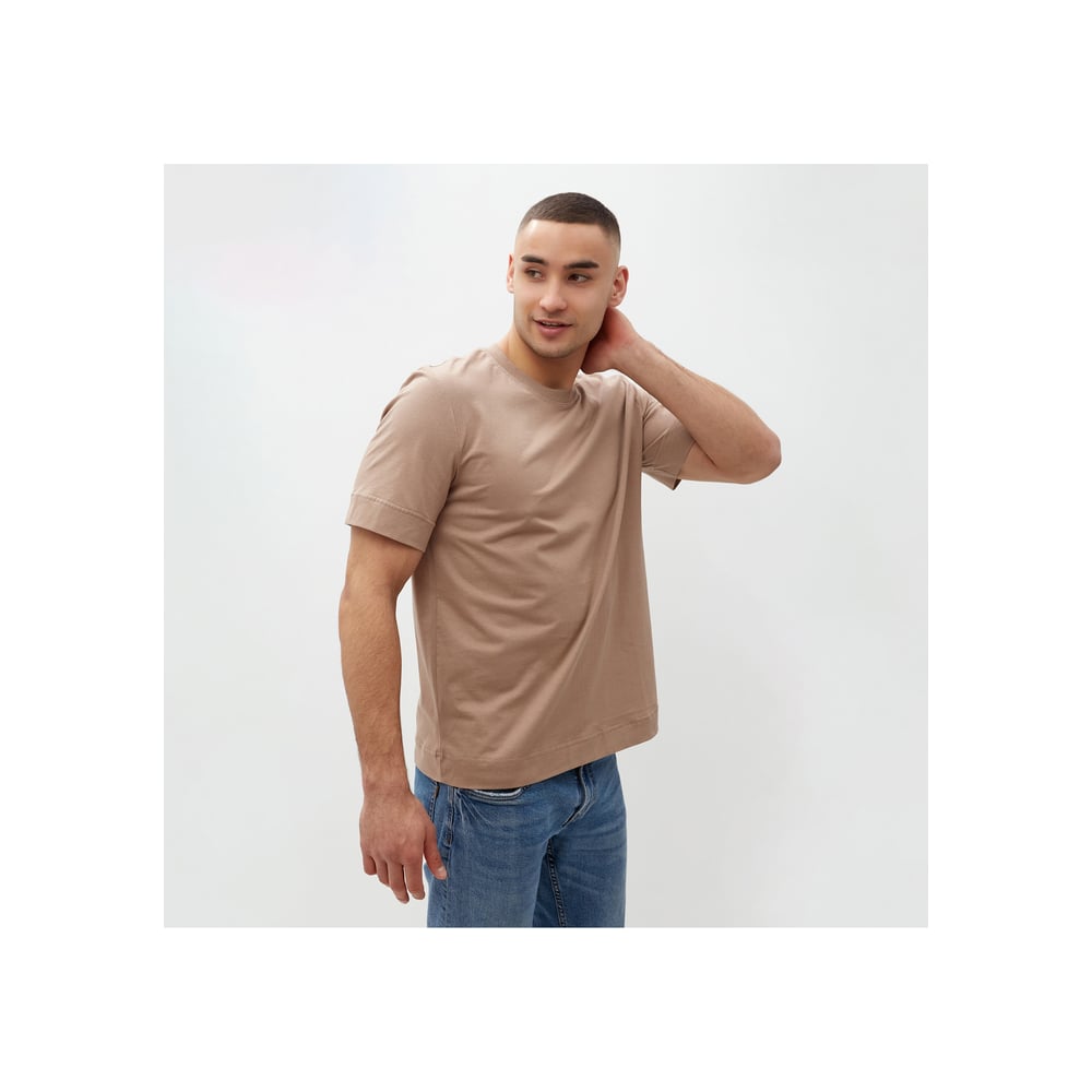 Изображение товара Мужская футболка MINAKU Basic line MAN бежевого цвета размер 52