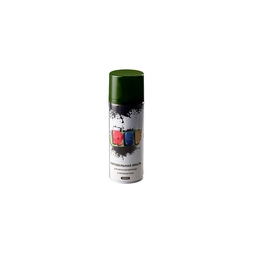 фото Аэрозольная эмаль для металлочерепицы и профнастила ref зеленый мох, ral 6005
