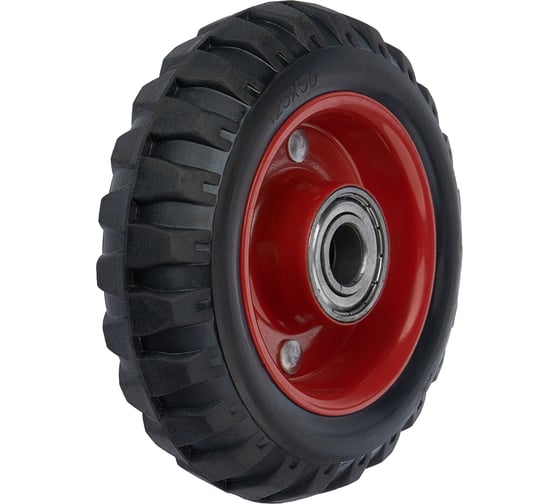 Изображение товара Колесо для тележки, под ось, диаметр 125 мм, грузоподъемность 120 кг, резина, металл СТЕЛЛА-ТЕХНИК 5000-125