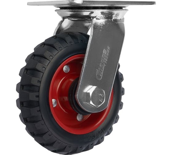 Изображение товара Колесо для тележки поворотное, диаметр 125 мм, грузоподъемность 120 кг, резина, металл СТЕЛЛА-ТЕХНИК 5001-125