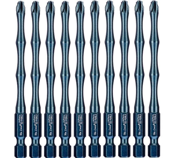 Изображение товара Биты для автоматических выключателей PZ2/SL2x50 мм, сталь S2, 10 шт Mr.Logo C090PZFL2-10