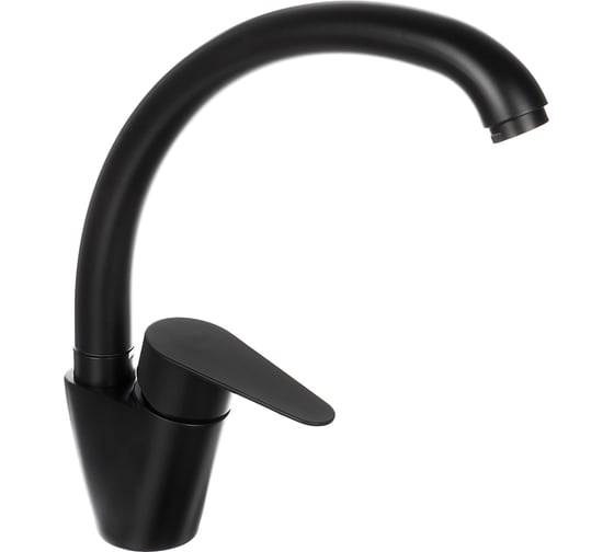 Изображение товара Смеситель для кухни СоюзКран поворотный излив, керамический картридж 35 мм, нержавеющая сталь, черный SS01-С233 567-010