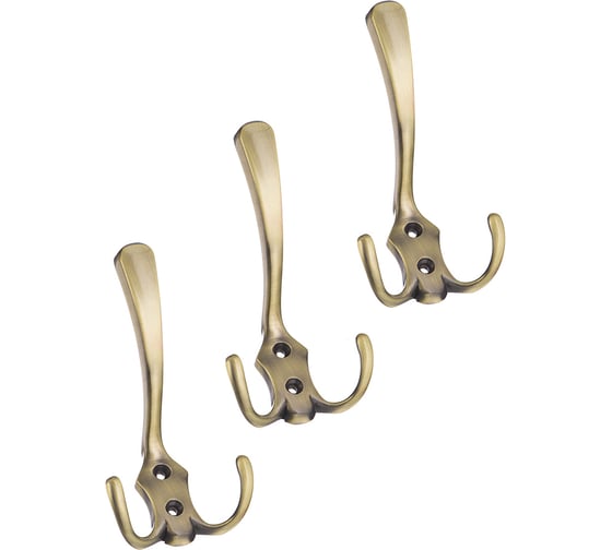 Изображение товара Комплект крючков Kerron 3 шт. KR 0050 AB, античная бронза SET(KR 0050 AB)