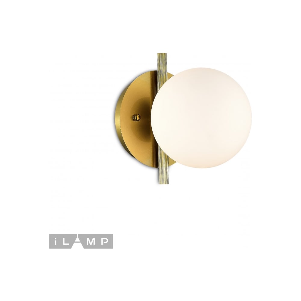 Изображение товара Настенный светильник iLAMP Golden W2134-1 BR современный стиль с галогенной или светодиодной лампой