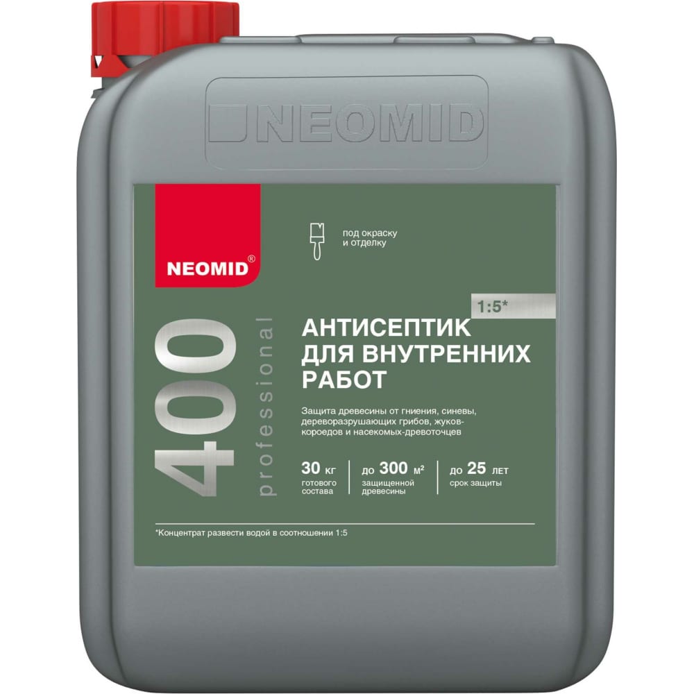 Деревозащитный состав для внутренних работ NEOMID - Н-400-5/к1:5
