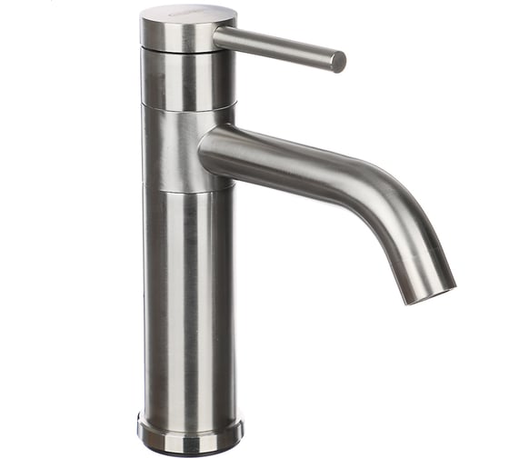 Изображение товара Смеситель для раковины СоюзКран высокий, поворотный, керамический картридж 35 мм, нержавеющая сталь SS02-M132 567-021