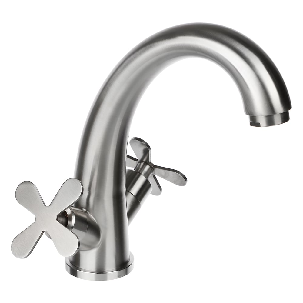 Изображение товара Смеситель для раковины СоюзКран керамические кран-буксы 1/2, нержавеющая сталь SS02-М242 567-045