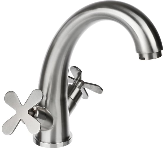 Изображение товара Смеситель для раковины СоюзКран керамические кран-буксы 1/2, нержавеющая сталь SS02-М242 567-045