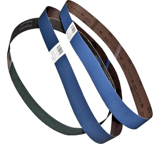 Изображение товара Набор лент шлифовальных для гриндера 50x1250 мм, Р60, Р100, Р180, 3 шт ABRAFORM AD-SM3-50-1250-60-100-180