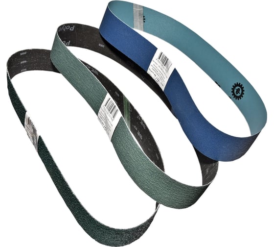 Изображение товара Набор лент шлифовальных для гриндера 50x915 мм, Р36, Р60, Р100, 3 шт ABRAFORM AD-SM3-50-915-36-60-100