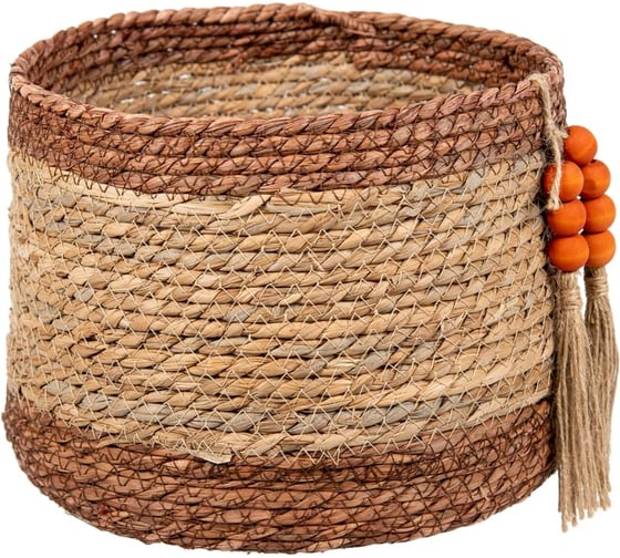 Изображение товара Корзина для хранения Natural House Бразилия Д270 Ш270 В210, натуральный, шоколадный UC-243 M