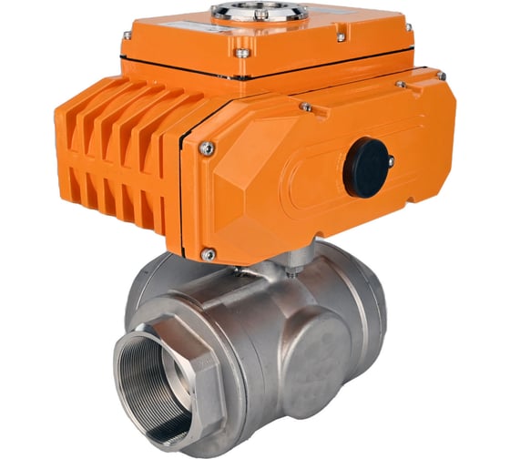 Изображение товара Шаровой кран DN.ru RP.SS316.200.MM.080-ISO T-тип Ду80 Ру40 электропривод ST-010 220В D160-08045