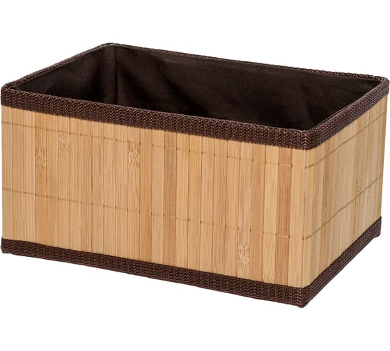 Изображение товара Корзина стеллажная Natural House Бамбук Д240 Ш180 В130, коричневый Shan-08