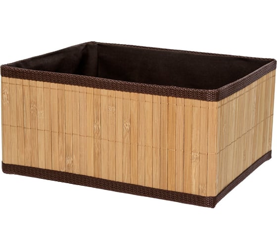 Изображение товара Корзина стеллажная Natural House Бамбук Д290 Ш230 В140, коричневый Shan-07