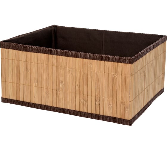 Изображение товара Корзина стеллажная Natural House Бамбук Д320 Ш250 В150, коричневый Shan-06