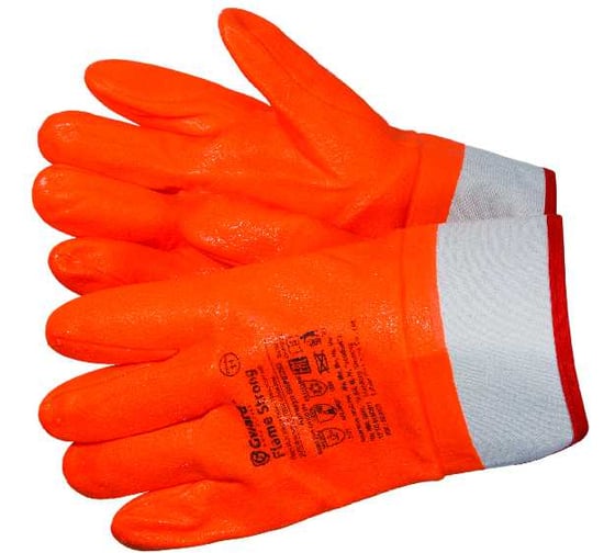 Изображение товара Перчатки утепленные Gward Flame Strong с обливкой ПВХ оранжевого цвета р. XXL 12 пар в упаковке GSP0228S, рост XXL12