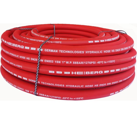 Изображение товара Рукав высокого давления HEIBERG Dn20 DIN EN853 1SN 3, рост 4",W.P 105 BAR, (-40 +155C), 100 м 0001T20