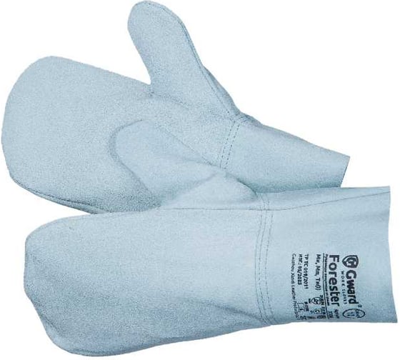 Изображение товара Рукавицы спилковые Gward Forester серого цвета р. XL 12 пар в упаковке XY269