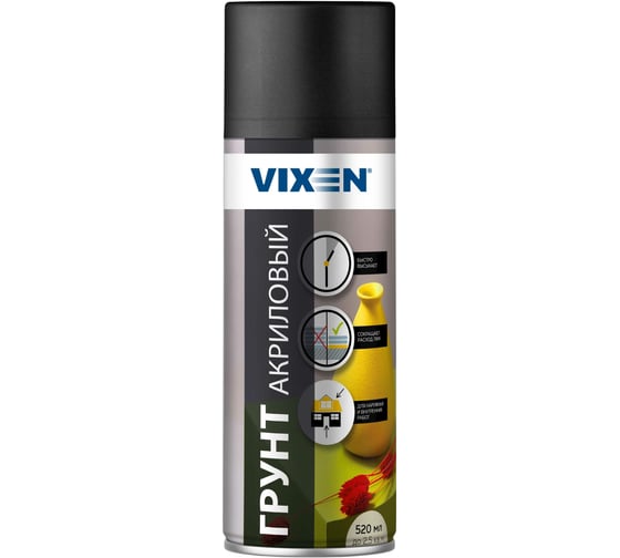 Изображение товара Универсальный акриловый грунт Vixen черный 520 мл VX22001