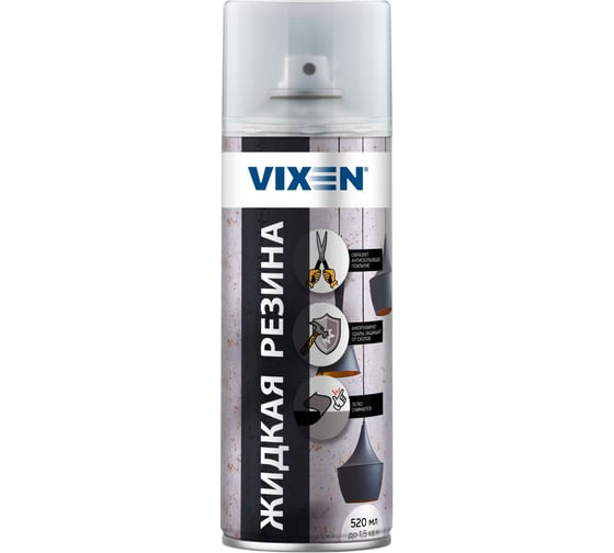 Изображение товара Жидкий чехол Vixen прозрачный, глянцевый, аэрозоль 520 мл VX90101