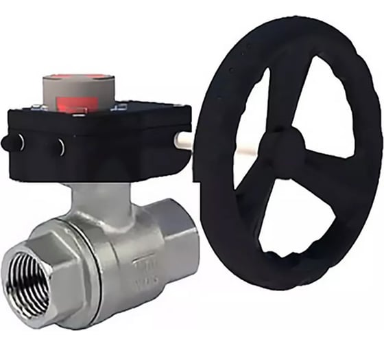 Изображение товара Кран шаровой DN.ru КШМП.316.230-ISO Ду10 Ру63 с редуктором HGB-1 D160-14351