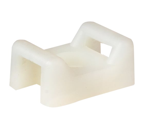 Изображение товара Площадка под хомуты EKF 22x16 с монтажным отверстием М4 белая 100 шт. PROxima pmo-22-16-w