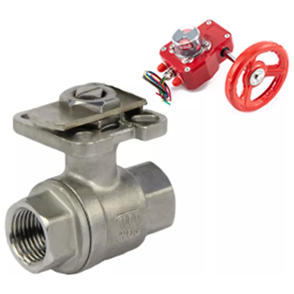 Изображение товара Кран шаровой DN.ru КШМП 316 230 ISO Ду10 Ру63 нержавеющая сталь