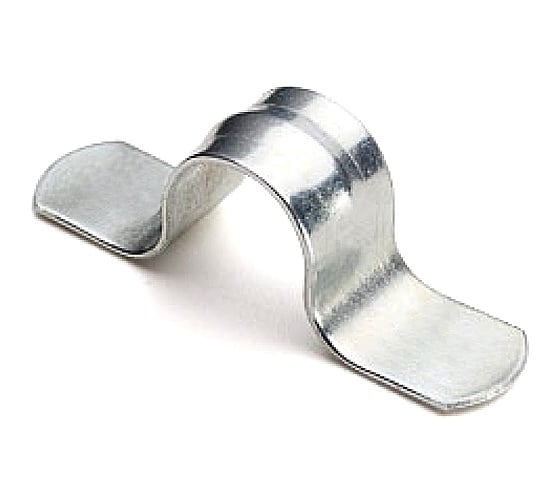 Изображение товара Металлическая двухлапковая скоба для монтажного пистолета EKF d 25-26 мм 100 шт. smp-2-25-26