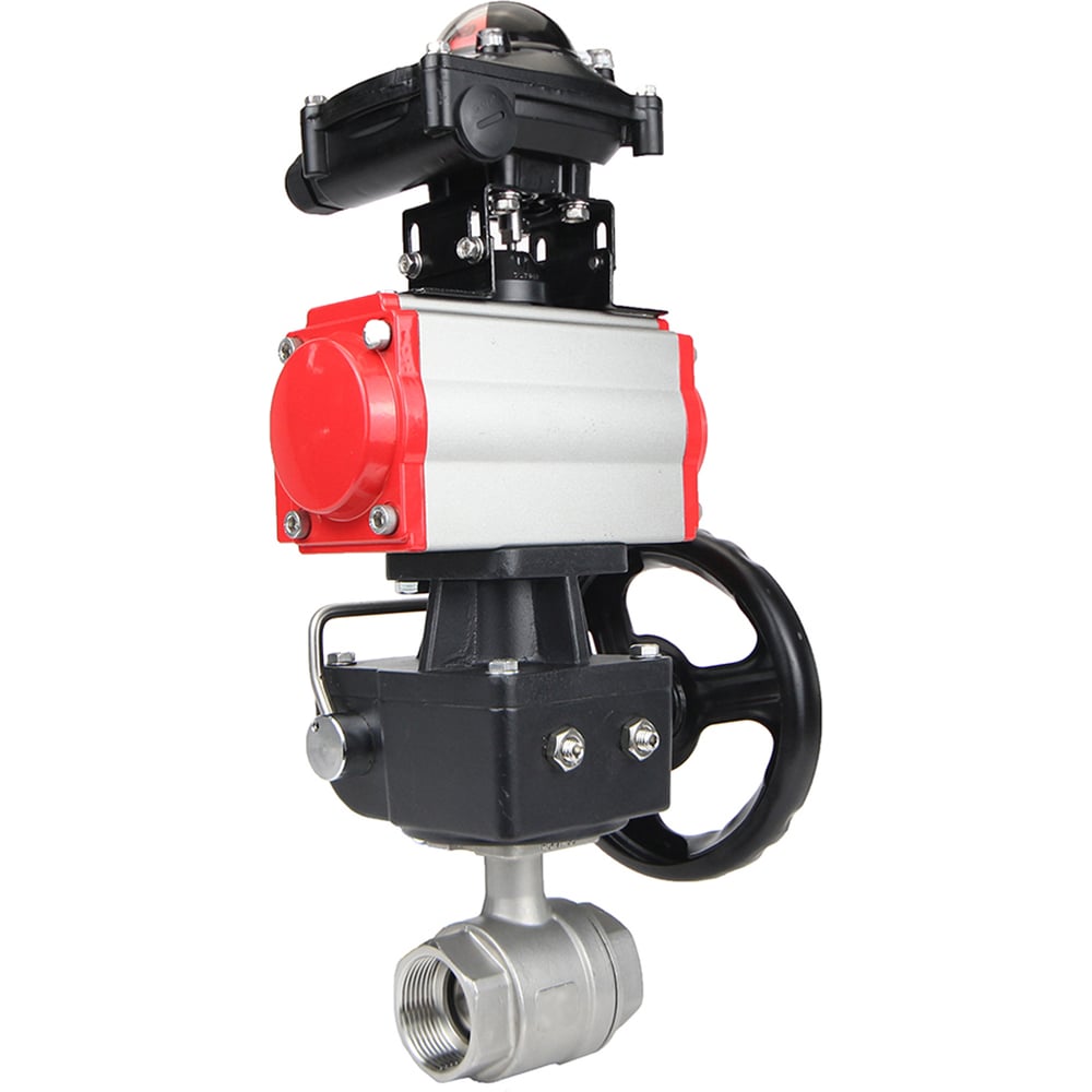 Изображение товара Кран шаровой DN.ru КШМП.316.230-ISO Ду15 Ру63 с пневмоприводом