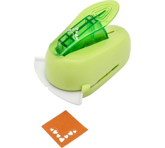 Изображение товара Дырокол фигурный угловой для скрапбукинга, вырубки, окно 2,45 cм, орнамент сердечки Astra & Craft 7709610/00002