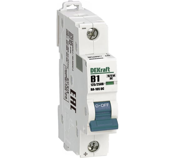 Изображение товара Автоматический выключатель Dekraft, ВА105-1P-040A-C-DC 13383DEK