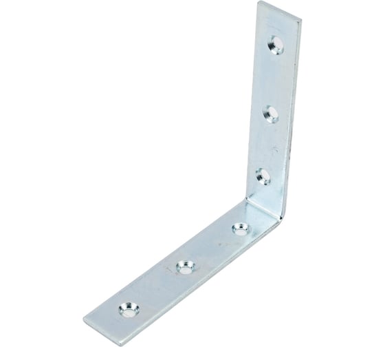 Изображение товара Мебельный усиленный уголок VORMANN 100х100х20х2,5 мм, оцинкованный 00181 100 Z