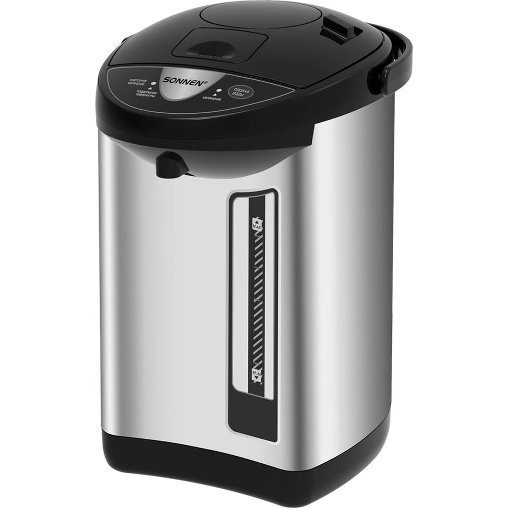 Изображение товара Термопот SONNEN TP-50 5л 900 Вт стальной белый серебристый