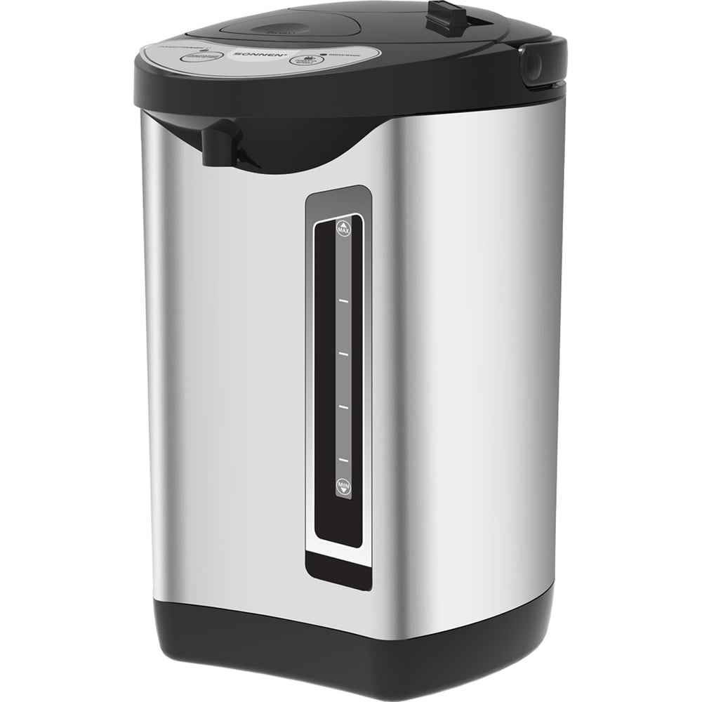 Изображение товара Термопот SONNEN TP-60 6л черный серебристый мощность 900 Вт функции нагрева и поддержки температуры