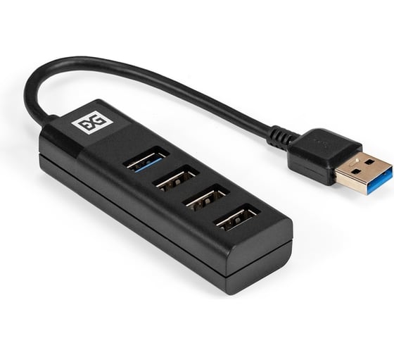 Изображение товара USB-Хаб ExeGate концентратор 4-в-1 DUB-3213 кабель-адаптер USB3.0 -- 3xUSB2.0, 1xUSB3.0, Plug Play, черный 296923
