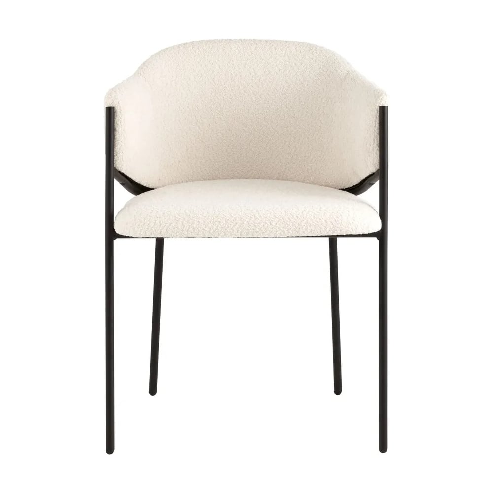 Изображение товара Обеденный стул Груп Brace белый с металлическим каркасом для кухни