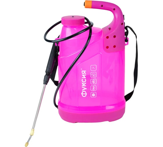 Изображение товара Опрыскиватель аккумуляторный садовый Polyagro 7 л, фуксия 7574237