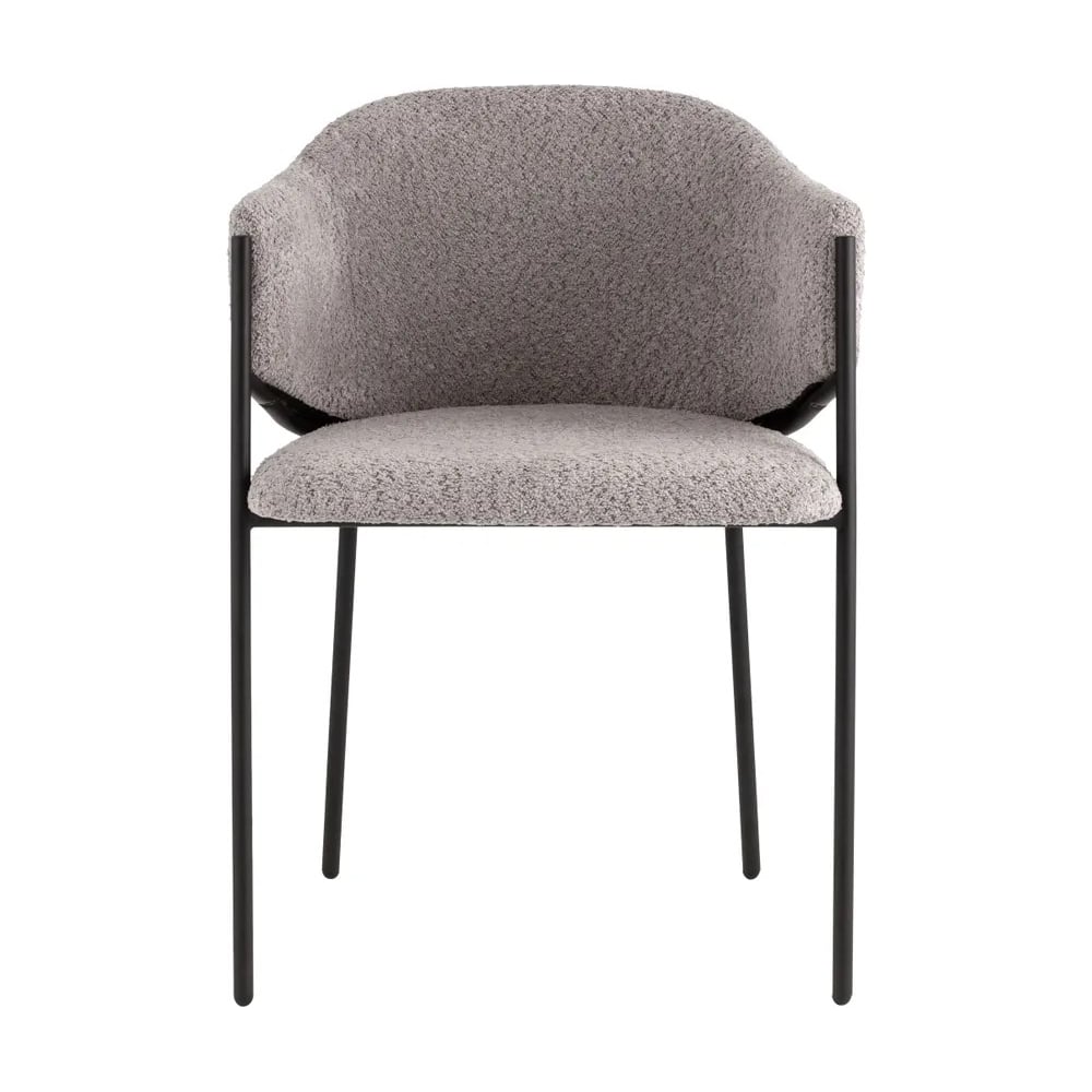 Изображение товара Обеденный стул Груп Brace букле серый модерн для кухни и столовой