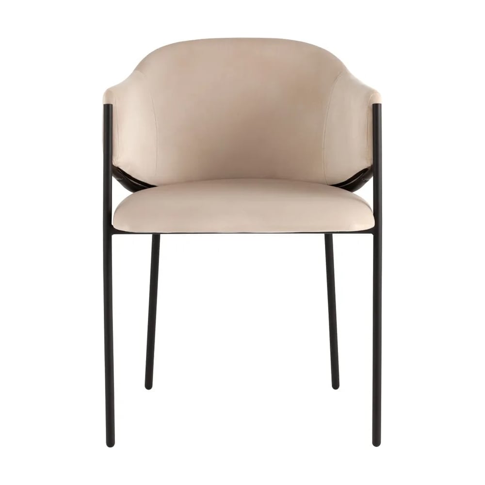 Изображение товара Обеденный комплект из 2 стульев Груп Brace с велюровой обивкой и металлическими ножками