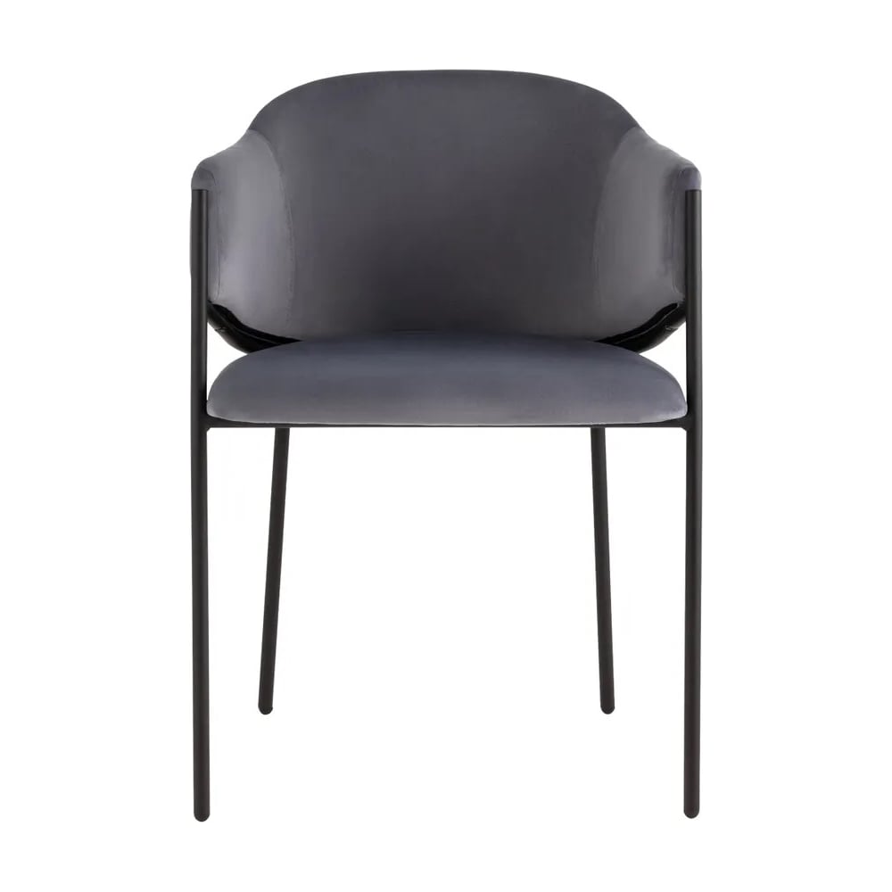 Изображение товара Обеденные стулья Grupp Brace комплект 2 серый велюр стиль модерн