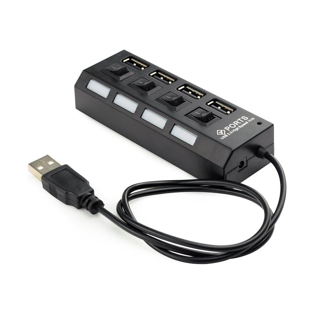Изображение товара Разветвитель Gembird USB 2.0 на 4 порта с питанием 2А